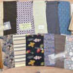 宮城県在住でご実家が大阪府茨木市のお客様より訪問にて、紫根染や能登上布や芝崎圭一さんのお着物、柚木沙弥郎さんや岡本紘子さんの帯などを高価お買取りさせていただきました。