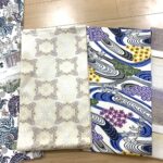 大阪府大阪市のお客様より、訪問にて、北村武資さん、知念貞男さんの帯、桝屋高尾の帯、夏牛首のお着物などを高価お買取りさせていただきました。