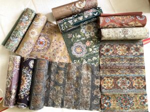 神奈川県横浜市の呉服店様より、訪問にて、汕頭刺繍の帯の反物などを高価お買取りさせていただきました。